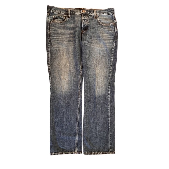 Hollister Mens Jeans 36x32 Slim Boot Vintage Slim Boot Button Fly Y2K Grunge‎ - Picture 1 of 10